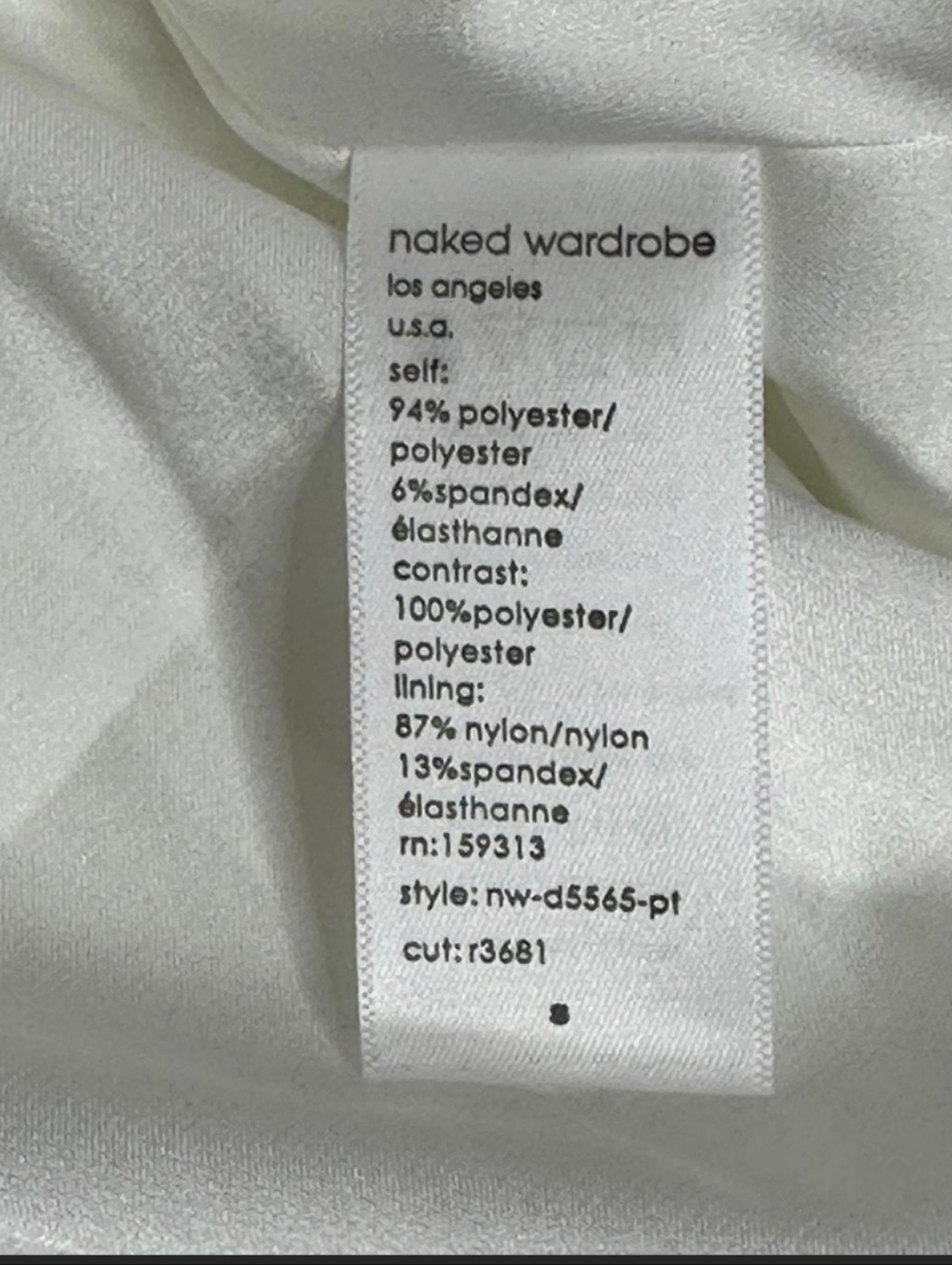 Naked Wardrobe Strapless Black & White Pleated Mini Dress Tenniscore Size S NWT - Picture 7 of 10